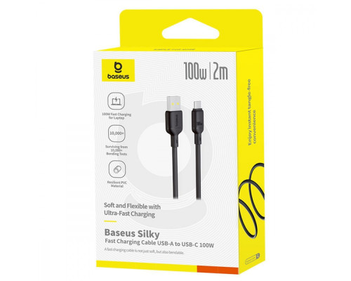 Кабель Baseus Silky Series Fast Charging Type-C 100W (2m) white 2003000212648 6932172668846