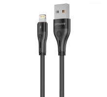 Кабель Proove Soft Silicone USB to Lightning 2.4A (1m) black 2001001314507 6900111842787