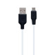 Кабель USB Hoco X21 Plus Silicone Micro 2m Колір Чорно-Білий