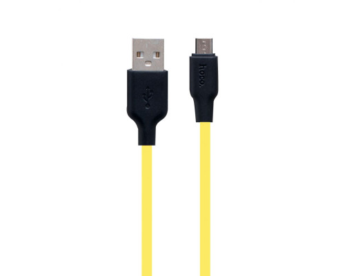 Кабель USB Hoco X21 Plus Silicone Micro 0.25m Колір Чорно-Червоний