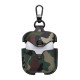 Футляр для навушників AirPods 1/2 Camouflage Leather Колір Бiло-Чорний