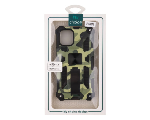 Чохол Shockproof Camouflage для iPhone 12 Mini Колір 4, Зелений