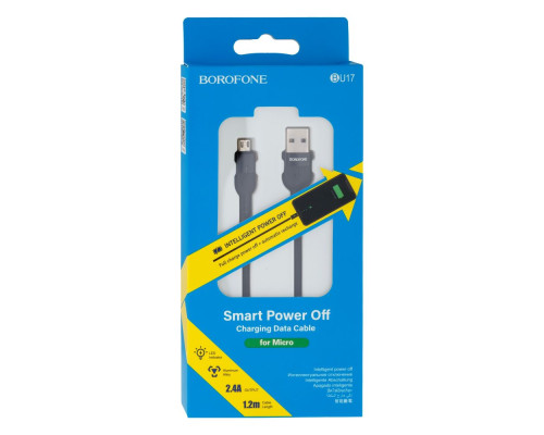 Кабель USB Borofone BU17 Starlight Micro Колір Чорний