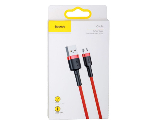 Кабель USB Baseus USB to Micro 1.5A 2m CAMKLF-C Колір Червоно-Чорний, 91