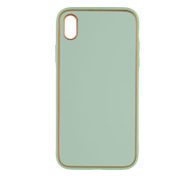 Чохол Leather Gold with Frame without Logo для iPhone Xr Колір 6, Mint 2020000265139