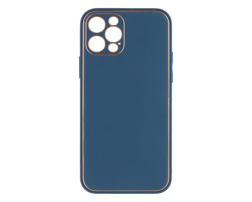 Чохол Leather Gold with Frame without Logo для iPhone 12 Pro Колір 14, Navy Blue 2020000264323