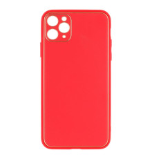 Чохол Leather Gold with Frame without Logo для iPhone 11 Pro Max Колір Red 2020000264668