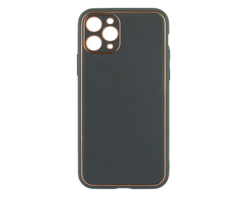 Чохол Leather Gold with Frame without Logo для iPhone 11 Pro Колір 11, Navy Green 2020000264729