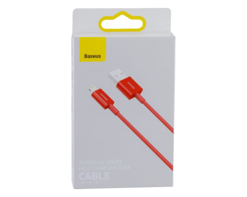 Кабель USB Baseus USB to Lightning 2.4A CALYS-A Колір Червоний, 09 6953156205437