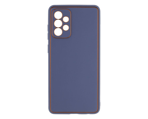 Чохол Leather Gold with Frame without Logo для Samsung A72 4G Колір 4, Gray Lilac