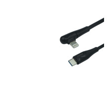 Кабель USB Remax RC-192i 20W 90° Type-C to Lightning Колір Чорний 6954851227960