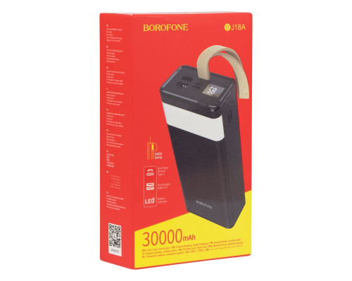 Універсальна Мобільна Батарея Power Bank Borofone BJ18A Coolmy digital display 30000 mAh Колір Чорний