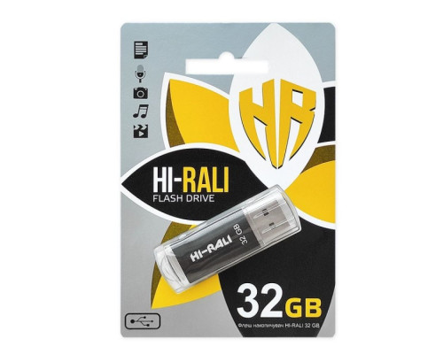 USB флеш-накопичувач Hi-Rali Rocket 32gb Колір Чорний