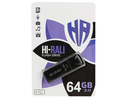 USB флеш-накопичувач Hi-Rali Taga 64gb Колір Чорний