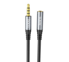 Кабель Aux Hoco UPA20 3.5 audio extension cable Колір Cірий 6931474762153