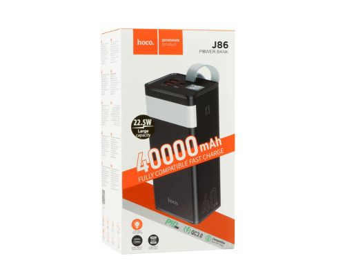 Універсальна Мобільна Батарея Power Bank Hoco J86 Powermaster 22.5W fully compatible 40000 mAh Колір Чорний 6931474759214