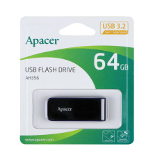 USB флеш-накопичувач 3.2 Apacer AH356 64Gb Колір Чорний 4712389911346