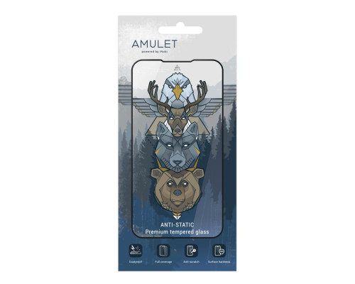 Захисне скло AMULET 2.5D HD Antistatic for Xiaomi Redmi 10A/9C/9A Колір Чорний