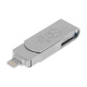 USB OTG флеш-накопичувач T&G 3&1 Lightning & Android 256gb Metal 007 м'ята упаковка Колір Метал