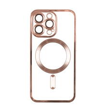 Чохол TPU Metallic Full Camera with Magsafe для iPhone 15 Pro Колір Rose Gold 2020000370239