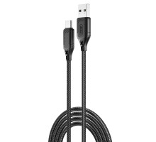 Кабель USB XO NB235 Zebra series Braided 2.4A Type C Колір Чорний 6920680834198