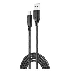 Кабель USB XO NB235 Zebra series Braided 2.4A Type C Колір Чорний 6920680834198