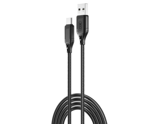 Кабель USB XO NB235 Zebra series Braided 2.4A Type C Колір Чорний 6920680834198