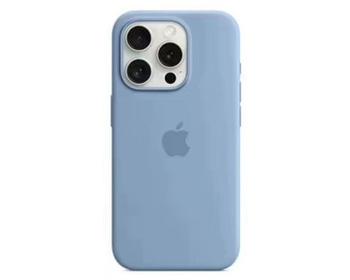 Чохол Silicone Case with MagSafe для iPhone 15 Plus Колір 04.Winter Blue