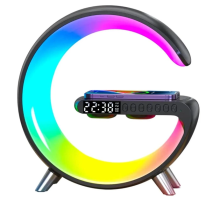 Бездротовий Зарядний Пристрій з с RGB Light/Alarm Clock/Desk Lamp 15W Колір Бiлий 2020000370970