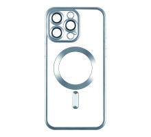 Чохол TPU Metallic Chrome Full Camera with Magsafe для iPhone 12 Chrome Blue ma33465_3161341 2020000384472