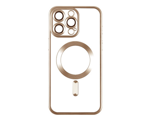 Чохол TPU Metallic Chrome Full Camera with Magsafe для Iphone 13 Колір Chrome Gold 2020000384236