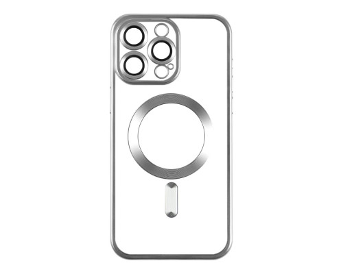 Чохол TPU Metallic Chrome Full Camera with Magsafe для Iphone 12 Колір Chrome Silver 2020000384519