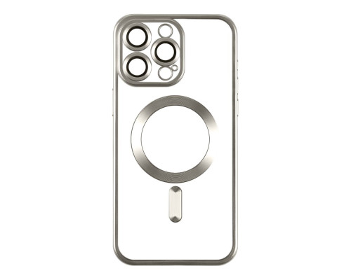 Чохол TPU Metallic Chrome Full Camera with Magsafe для Iphone 15 Колір Titan 2020000383826