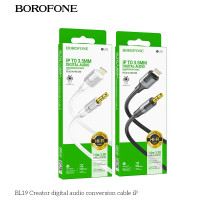 Кабель Aux Borofone BL19 Lightning Колір Бiлий 6941991108570