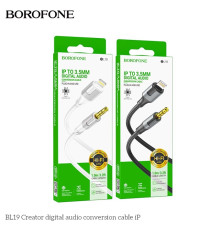 Кабель Aux Borofone BL19 Lightning Колір Бiлий 6941991108570