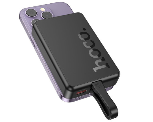Універсальна Мобільна Батарея Power Bank Hoco Q24 Elegant 22.5W+PD20W with cable and magnetic 10000mAh Колір Чорний 6942007623438 ma34399_3340262