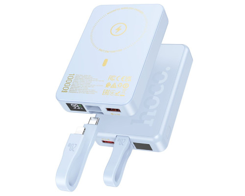 Універсальна Мобільна Батарея Power Bank Hoco Q24 Elegant 22.5W+PD20W with cable and magnetic 10000mAh Колір Чорний 6942007623438 ma34399_3340262