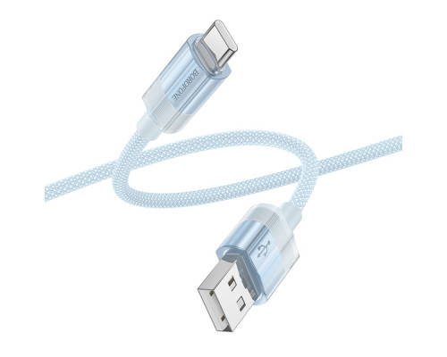 Кабель USB Borofone BU44 Sincero Type-C 3A 1.2m Колір Блакитний 6941991109584