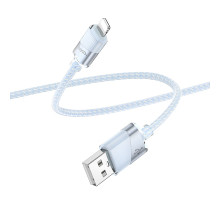 Кабель USB Hoco U132 Lightning 2.4A 1.2m Колір Блакитний 6942007618175