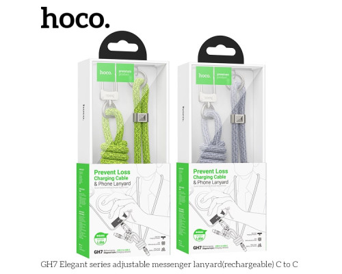 Кабель USB Hoco GH7 Type-C to Type-C 60W 1.8m Колір Синiй 6942007631044 ma35340_3345829