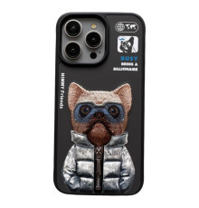 Чохол TPU+PC Nimmy 3D with Metal Buttons для iPhone 16 Pro Колір Dog Black 6971080319402