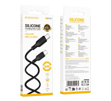 Кабель USB Borofone BX113 Silicone Type-C to Type-C 60W 3m Колір Чорний 6941991115561