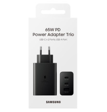 Мережевий Зарядний Пристрій Samsung 1USB/2USB-C PD/QC 65W 1:1 Колір Чорний 8806092669987 ma35612_3411590