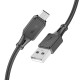 Кабель USB Hoco X101 Assistant Silicone Micro 2.4A 30шт. Колір Чорний 6942007604055