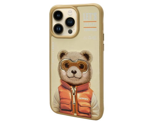 Чохол TPU+PC Nimmy 3D with Metal Buttons для iPhone 16 Pro Колір Dog Black 6971080319402