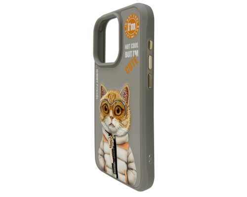 Чохол TPU+PC Nimmy 3D with Metal Buttons для iPhone 16 Pro Колір Dog Black 6971080319402