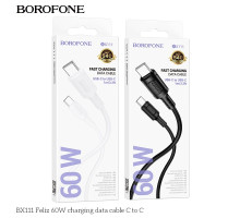 Кабель USB Borofone BX111 60W Type-C to Type-C Колір Білий 6941991115110