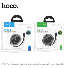 Бездротовий Зарядний Пристрій Hoco CQ18 2-in-1 15W Magnetic (iWatch) Колір Сiрий 6942007641036 ma36162_3606816