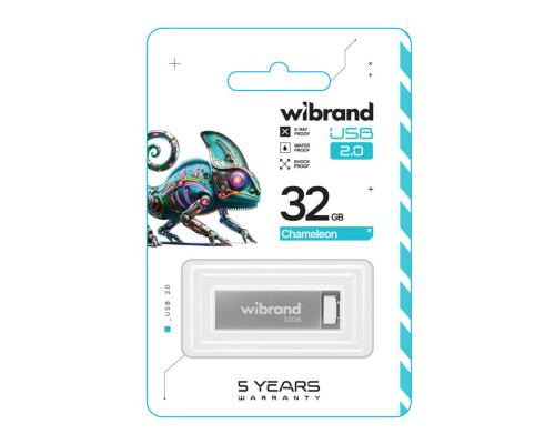 USB флеш-накопичувач Wibrand 32gb Chameleon Колір Синій 4820124240504