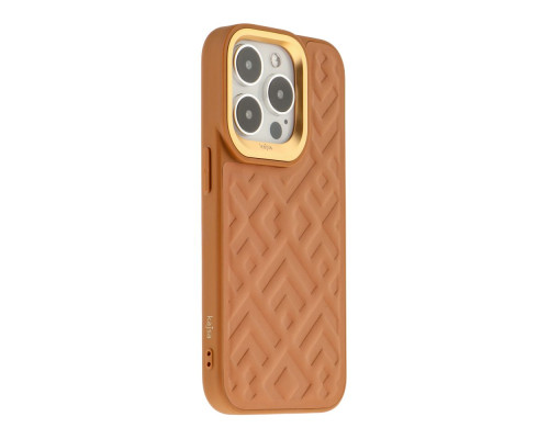 Чохол Kajsa Briquette Collection Rhombus для iPhone 14 Pro Колір Brown 4894505118836